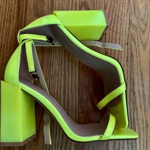 Neon Block Heels